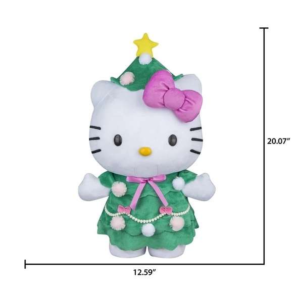 Hello Kitty Christmas Holiday Tree Greeter Plush 20” NWT - Picture 7 of 9
